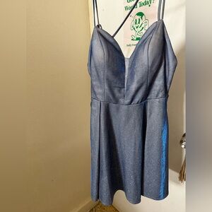 B. Smart Royal Blue Shimmer Dress